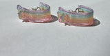 Rainbow Jelly Hoop Earrings