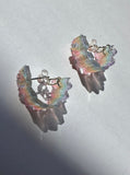 Rainbow Jelly Squiggle Hoop Earrings