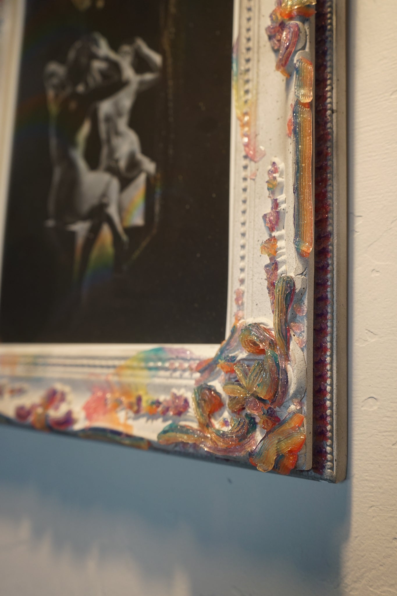 🌈 Rainbow Jelly Ornate Frame, Mirror, OR Framed Art Print 11x14, 14x18 ✨ white/Black - Medium