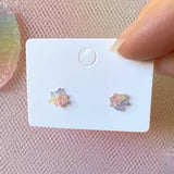 Rainbow Jelly Mini Star-Flower Stud Earrings