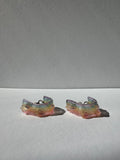 Rainbow Jelly with MINI Star-Flowers Hoop Earrings
