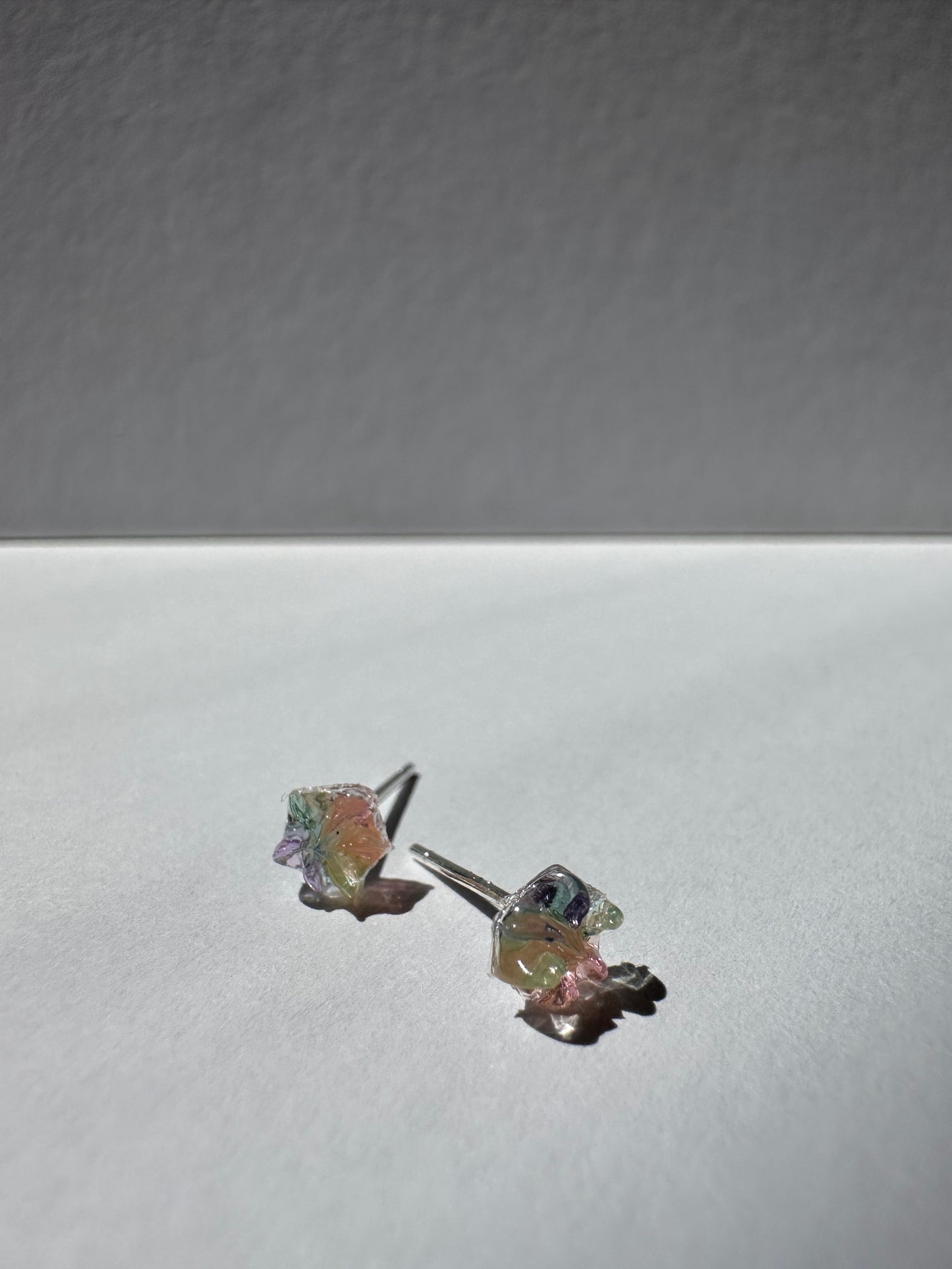 Rainbow Jelly Mini Star-Flower Stud Earrings
