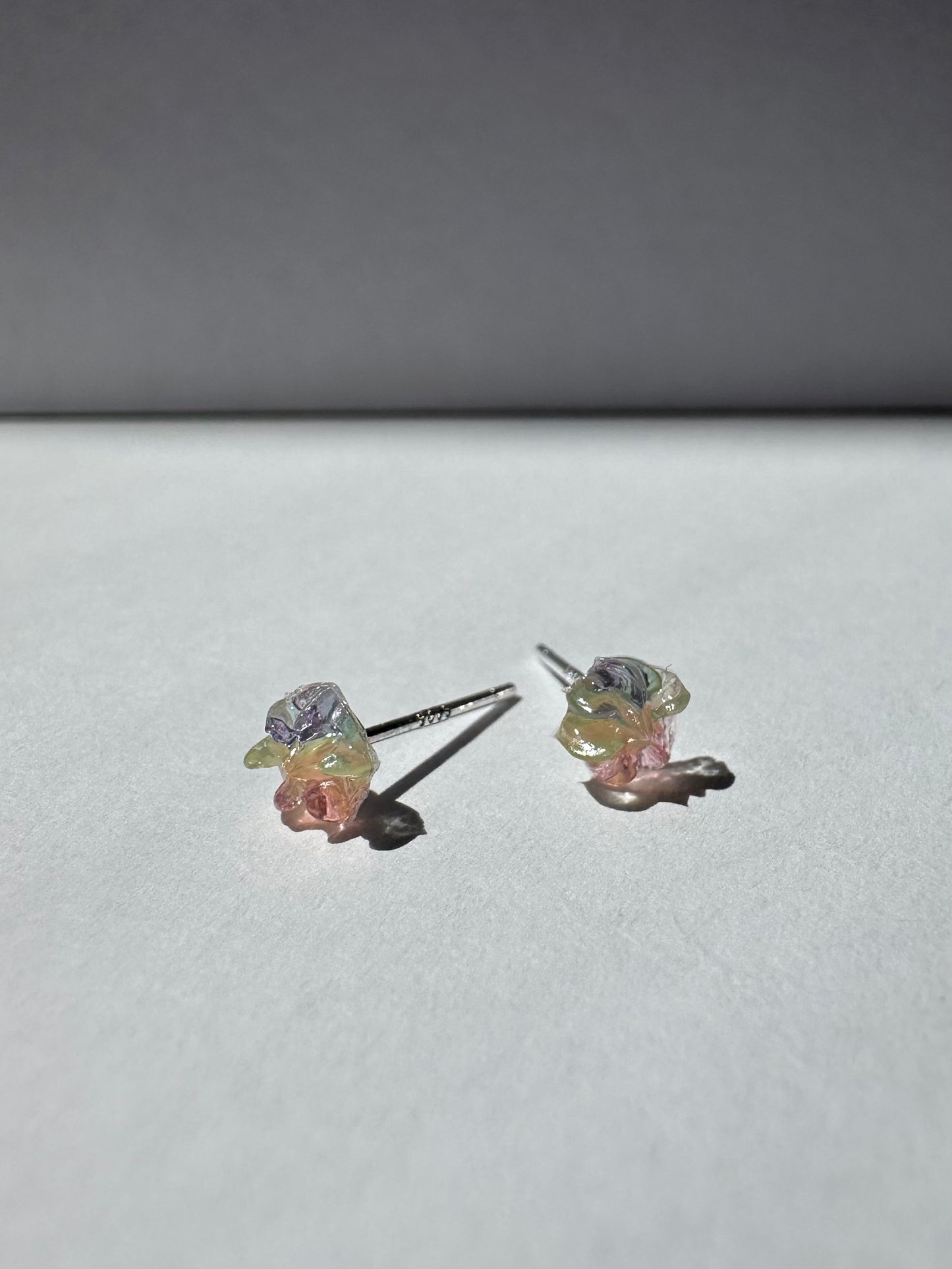 Rainbow Jelly Mini Star-Flower Stud Earrings