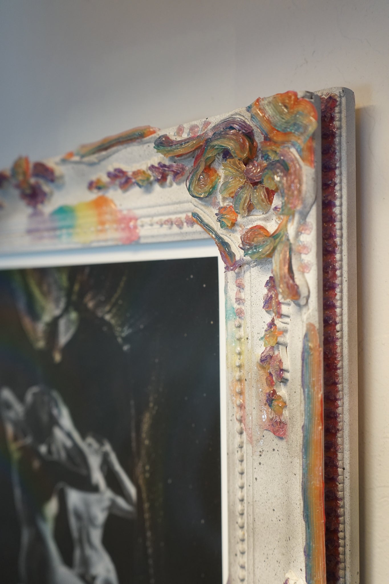 🌈 Rainbow Jelly Ornate Frame, Mirror, OR Framed Art Print 11x14, 14x18 ✨ white/Black - Medium