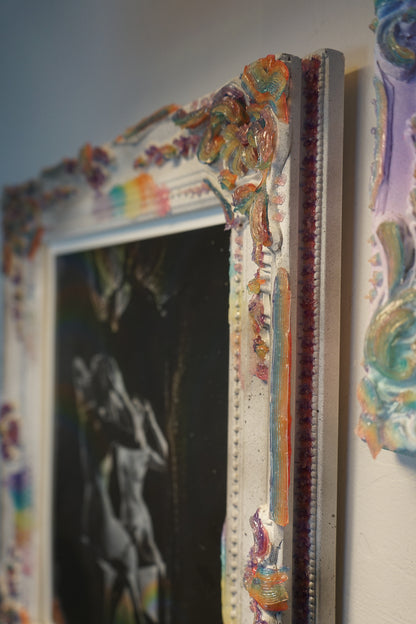 🌈 Rainbow Jelly Ornate Frame, Mirror, OR Framed Art Print 11x14, 14x18 ✨ white/Black - Medium