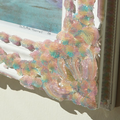 🌈 Rainbow Jelly Ornate Frame, Mirror, OR Framed Art Print 8x10, 12x14 ✨ White - small