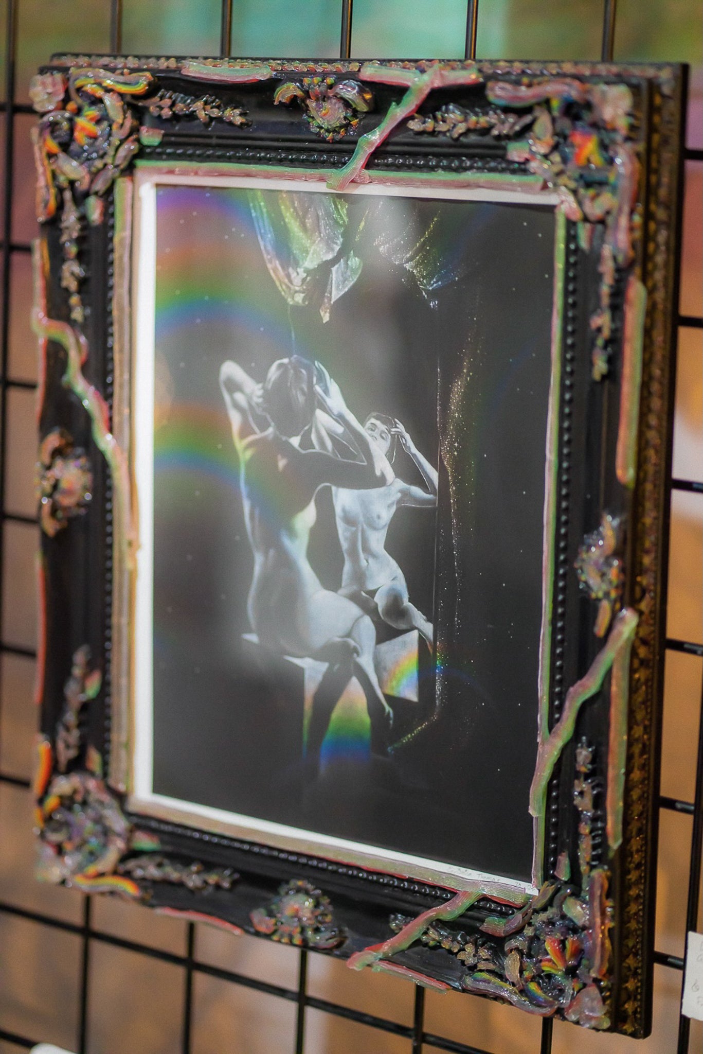 🌈 Rainbow Jelly Ornate Frame, Mirror, OR Framed Art Print 11x14, 14x18 ✨ Black - Medium