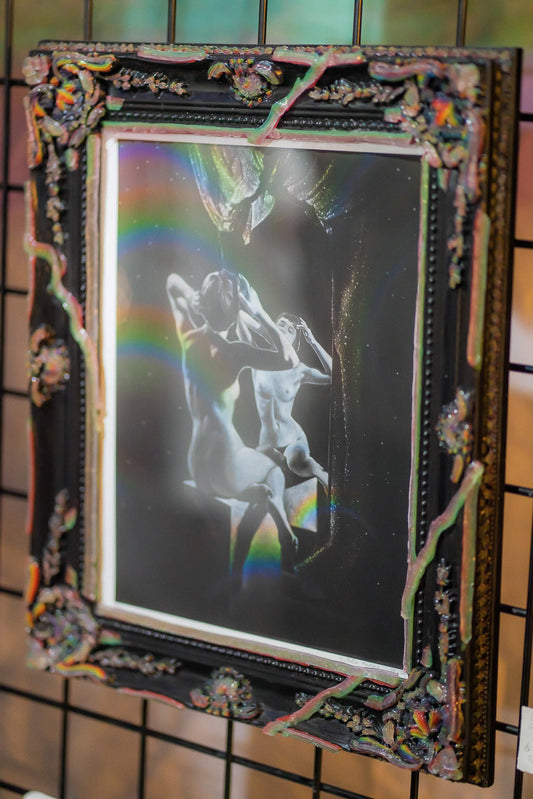 🌈 Rainbow Jelly Ornate Frame, Mirror, OR Framed Art Print 11x14, 14x18 ✨ Black - Medium