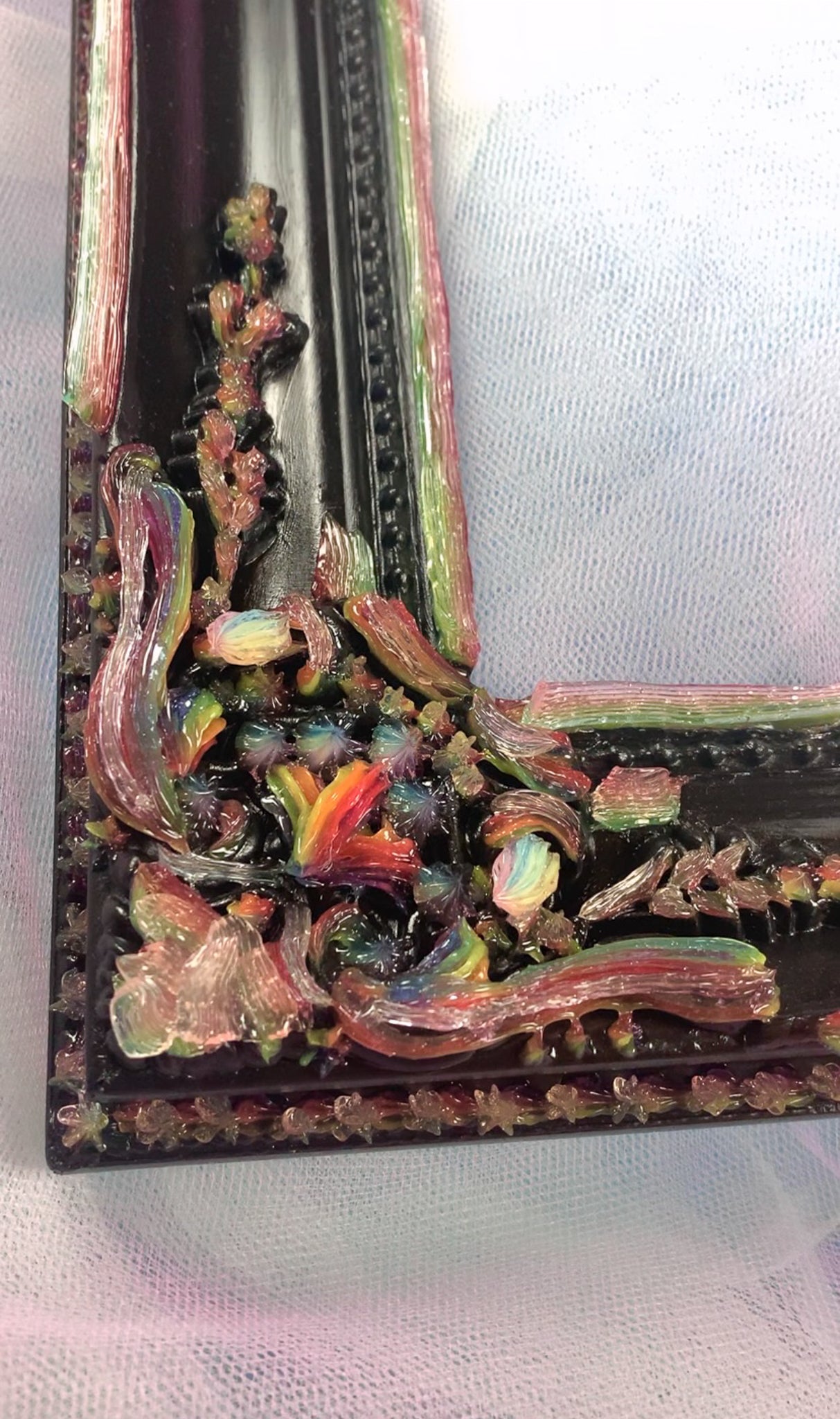 🌈 Rainbow Jelly Ornate Frame, Mirror, OR Framed Art Print 11x14, 14x18 ✨ Black - Medium