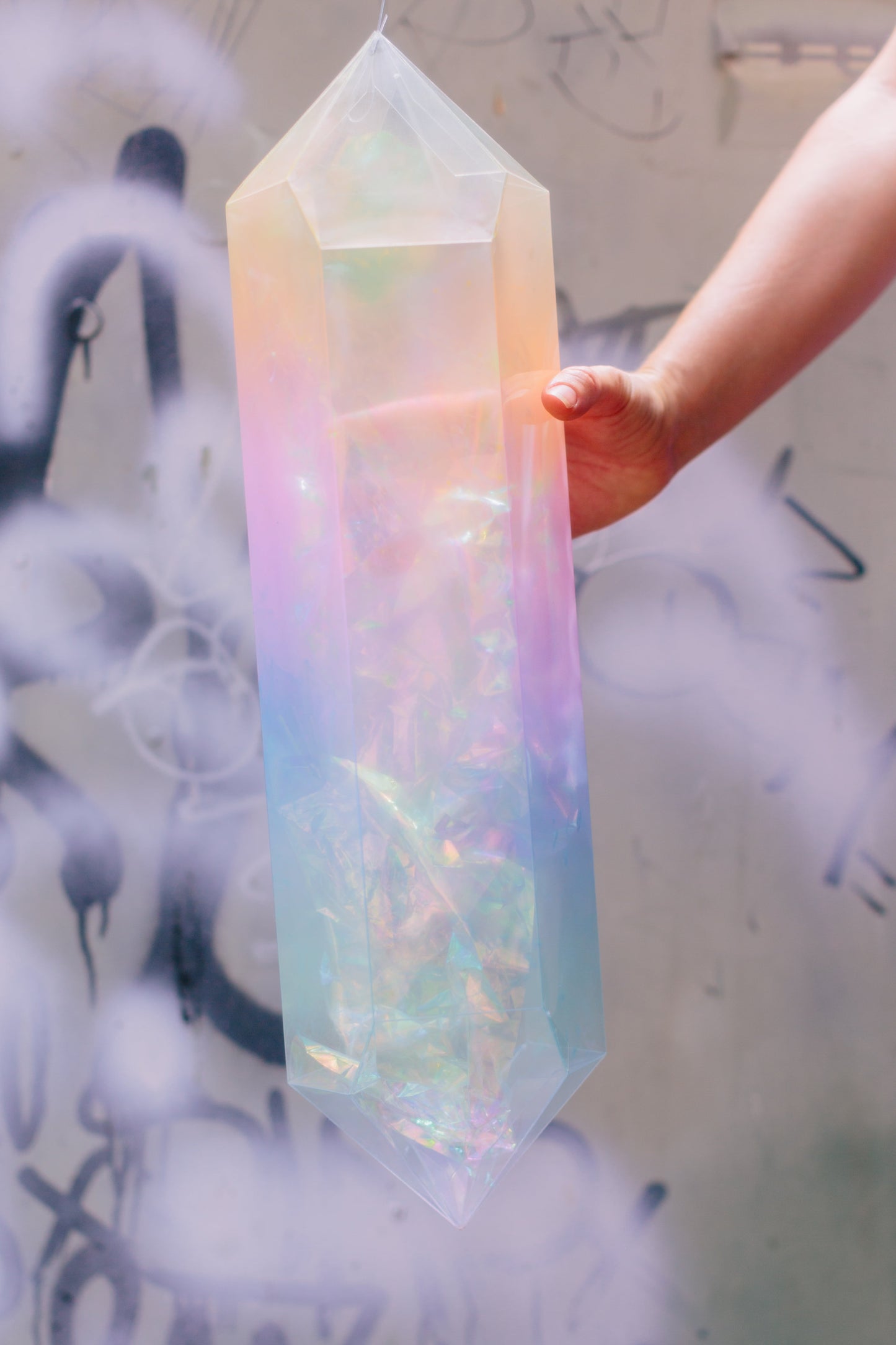 Hanging Crystal CLUSTER PACK of 3 - Rainbow, Smoke, Green, Violet, Rose - home decor - interior design
