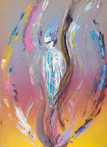 Flame - 18x24 Original Oil Painting - by Christina Thomas - Unframed