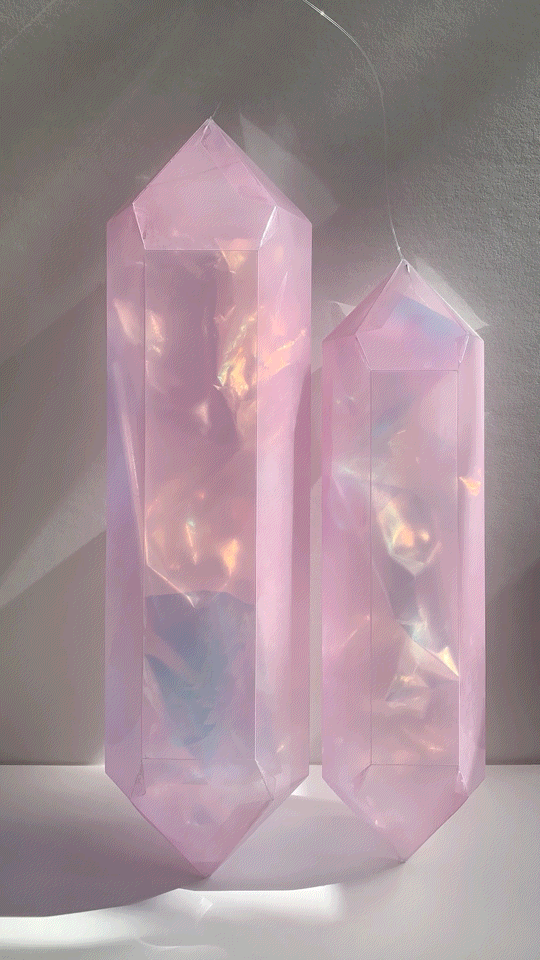 Hanging Crystal CLUSTER PACK of 3 - Rainbow, Smoke, Green, Violet, Rose - home decor - interior design