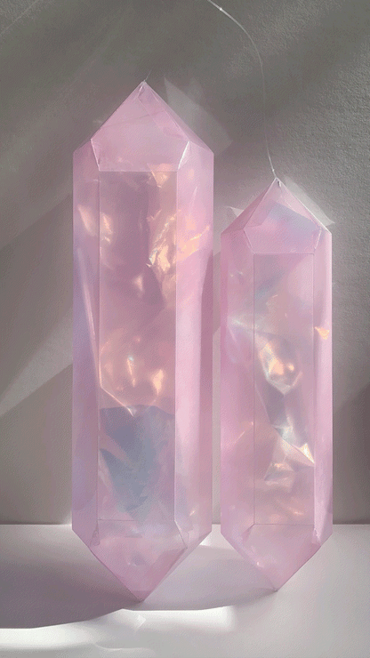 Hanging Crystal CLUSTER PACK of 3 - Rainbow, Smoke, Green, Violet, Rose - home decor - interior design