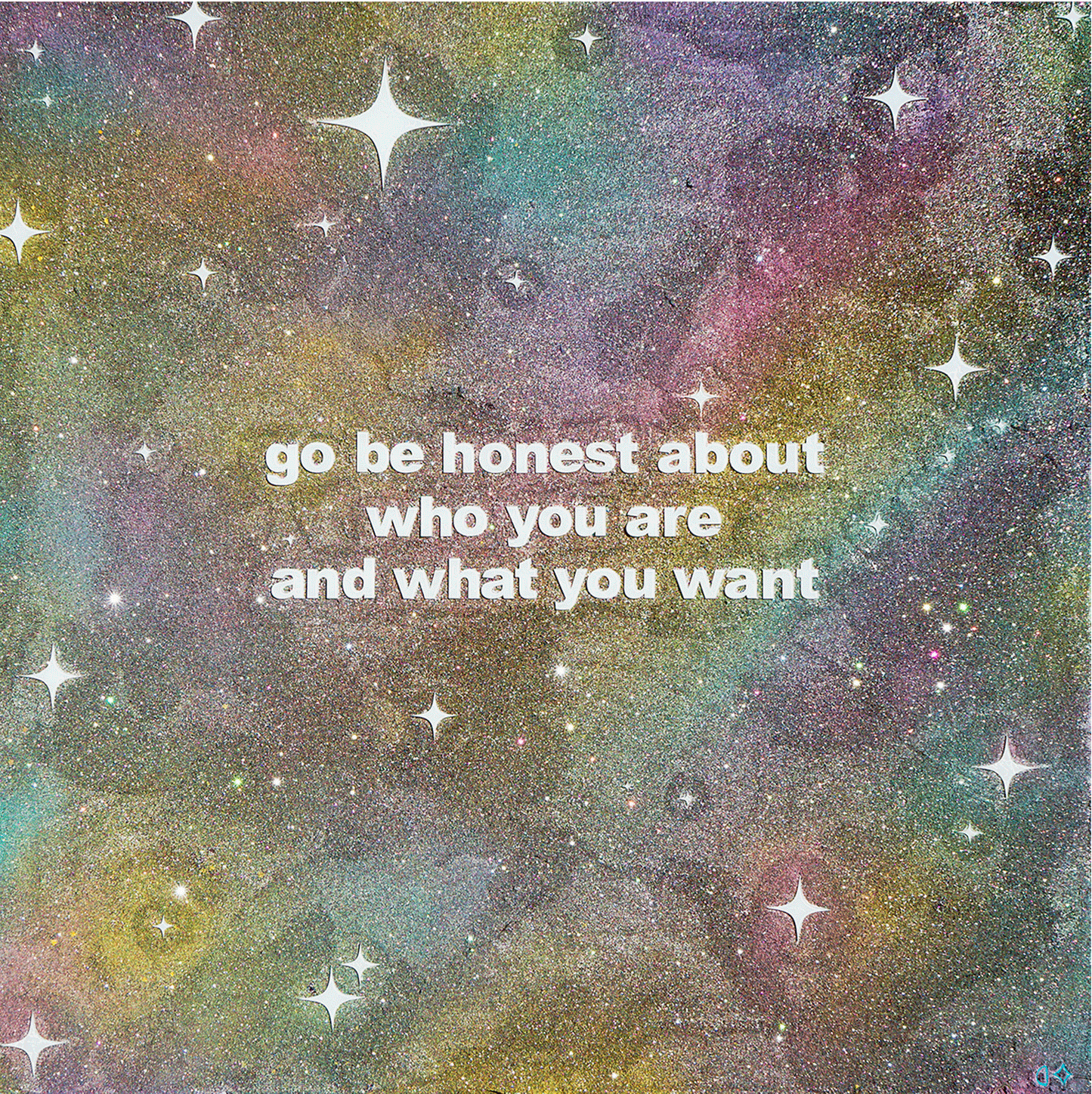 "Go Be Honest" Metallic Print ✨ 8x8