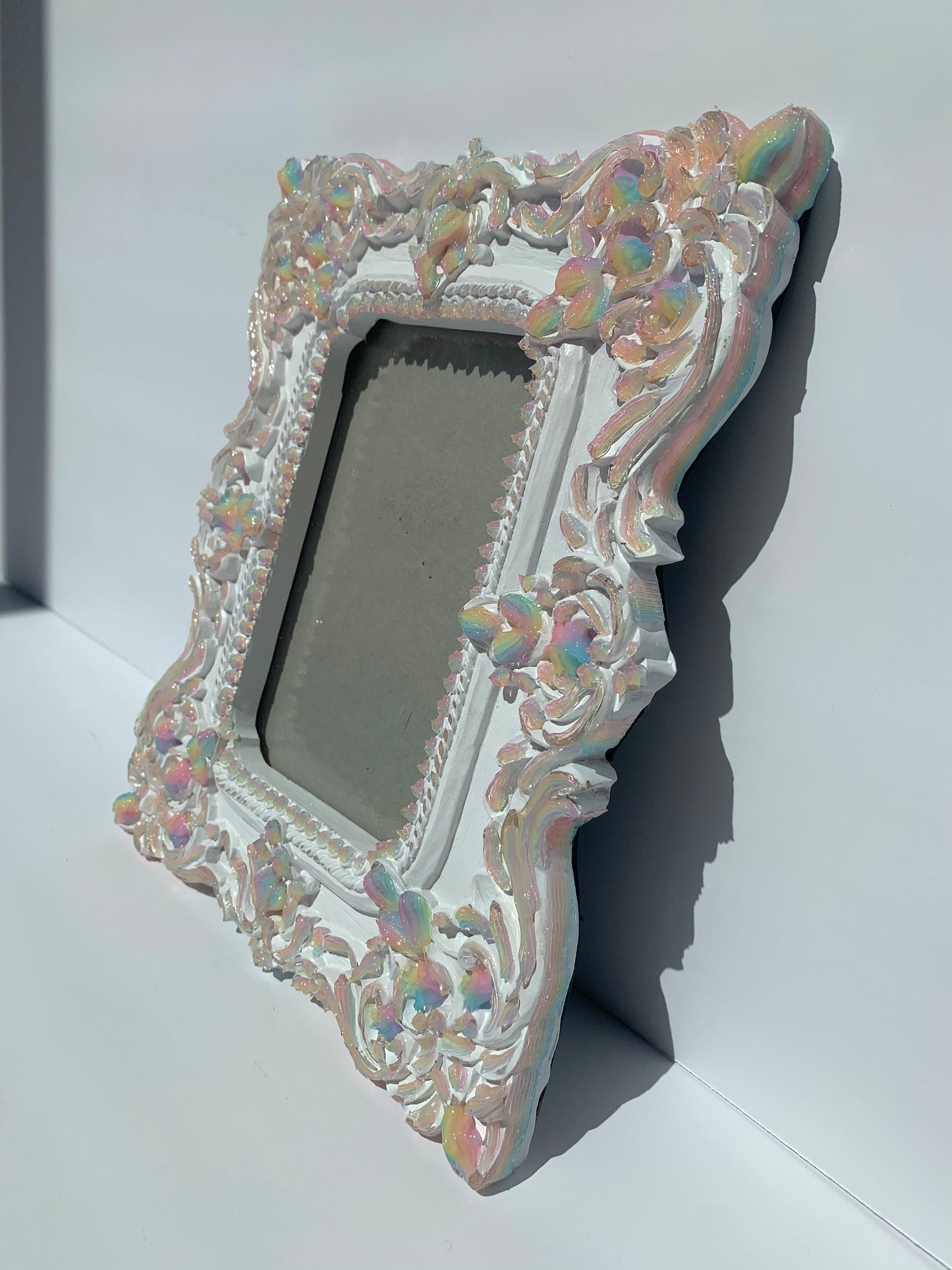 🌈 Rainbow Jelly Ornate Frame 4 x6, 7x9 ✨ White - x small