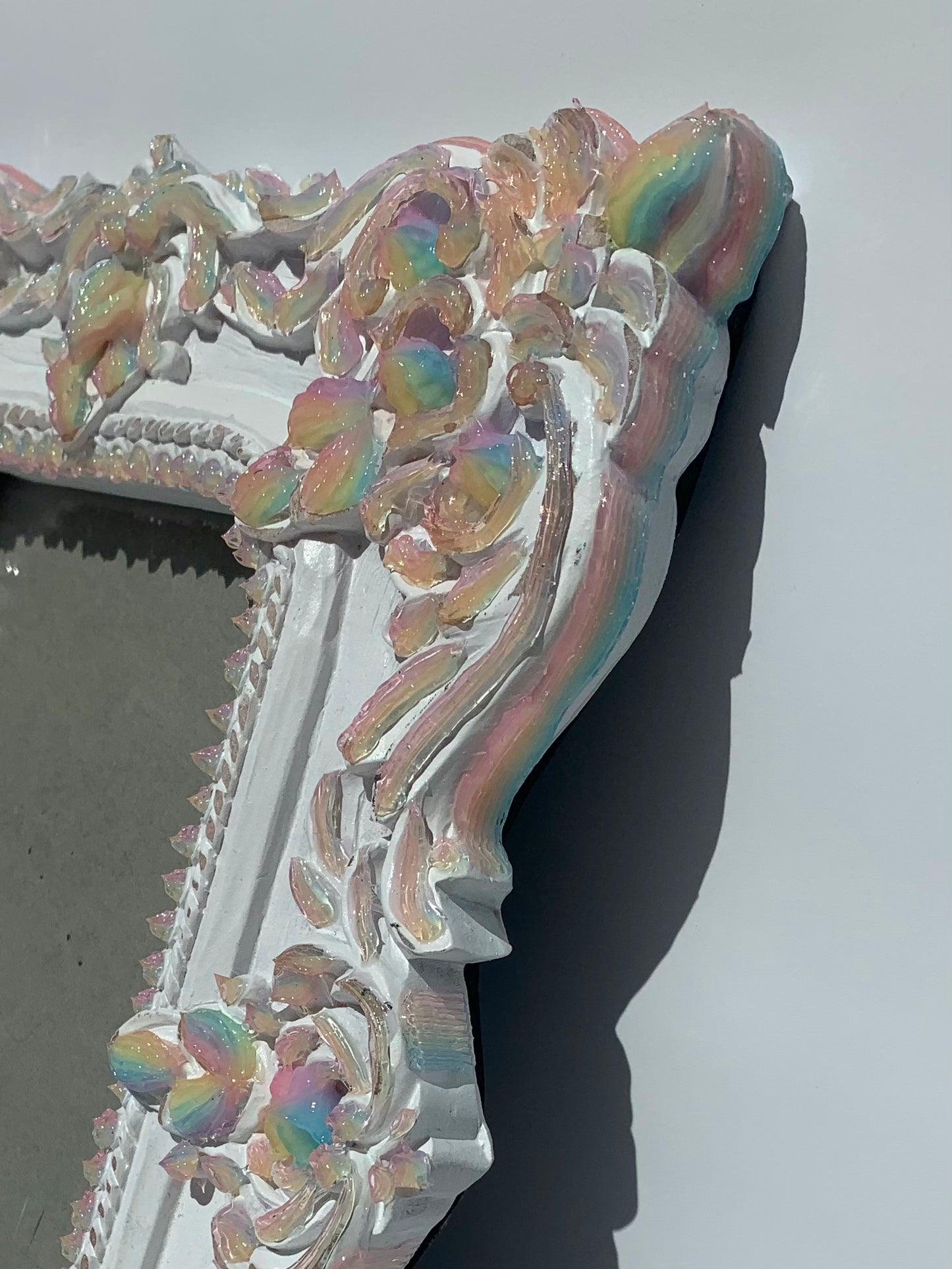 🌈 Rainbow Jelly Ornate Frame 4 x6, 7x9 ✨ White - x small