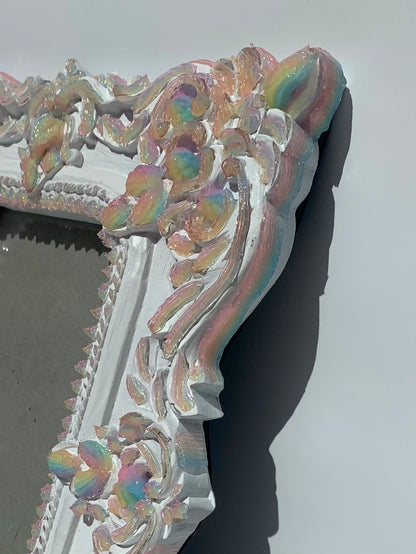 🌈 Rainbow Jelly Ornate Frame 4 x6, 7x9 ✨ White - x small