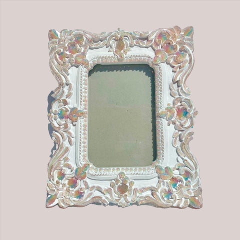 Rainbow Jelly Frame 4x6 ✨ Ornate Rococo Victorian Venetian Murano Glass Translucent ~ Vertical or Horizontal ~ small